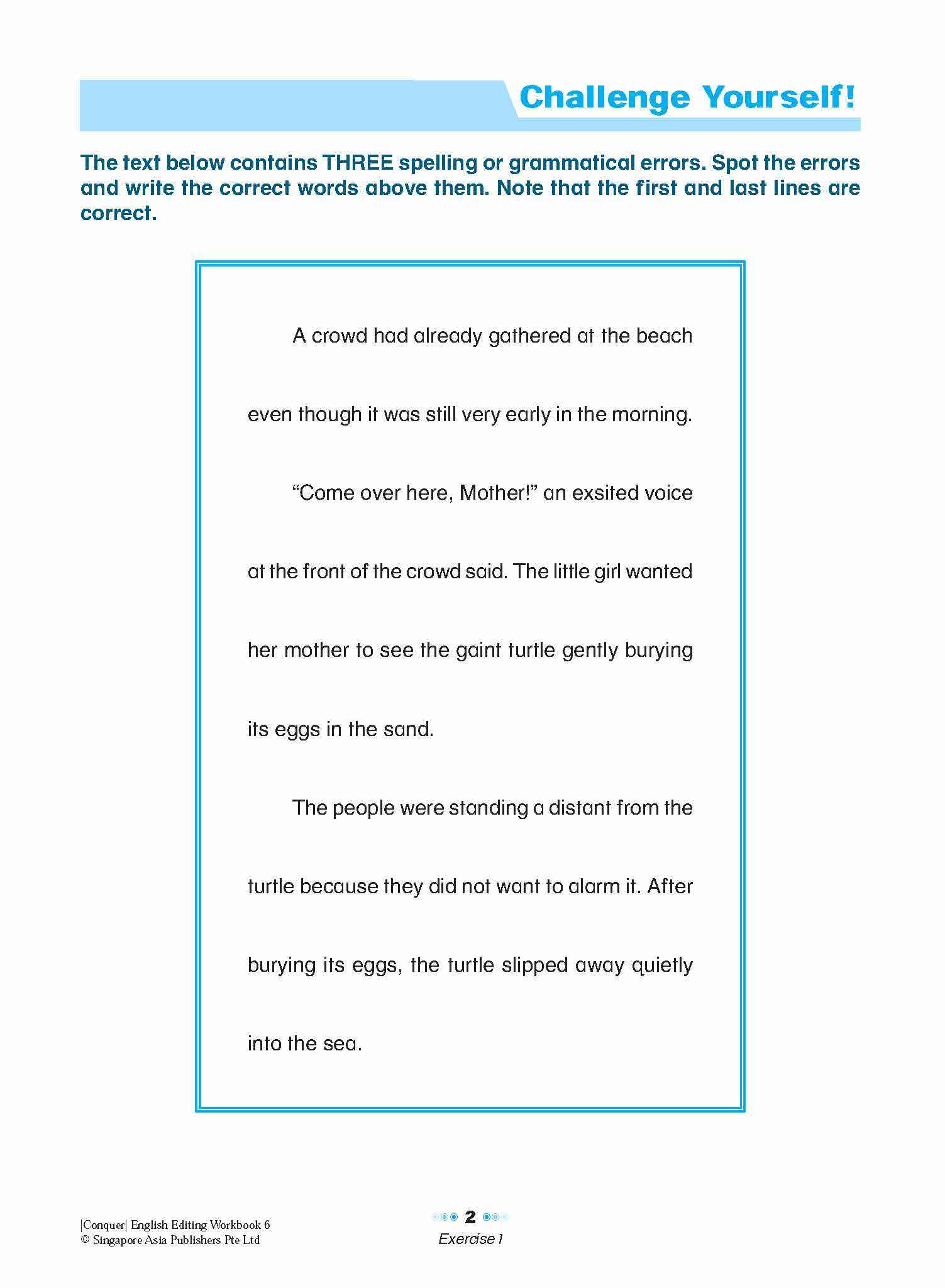 Primary 6 Conquer English Editing Workbook 6-5th Edition