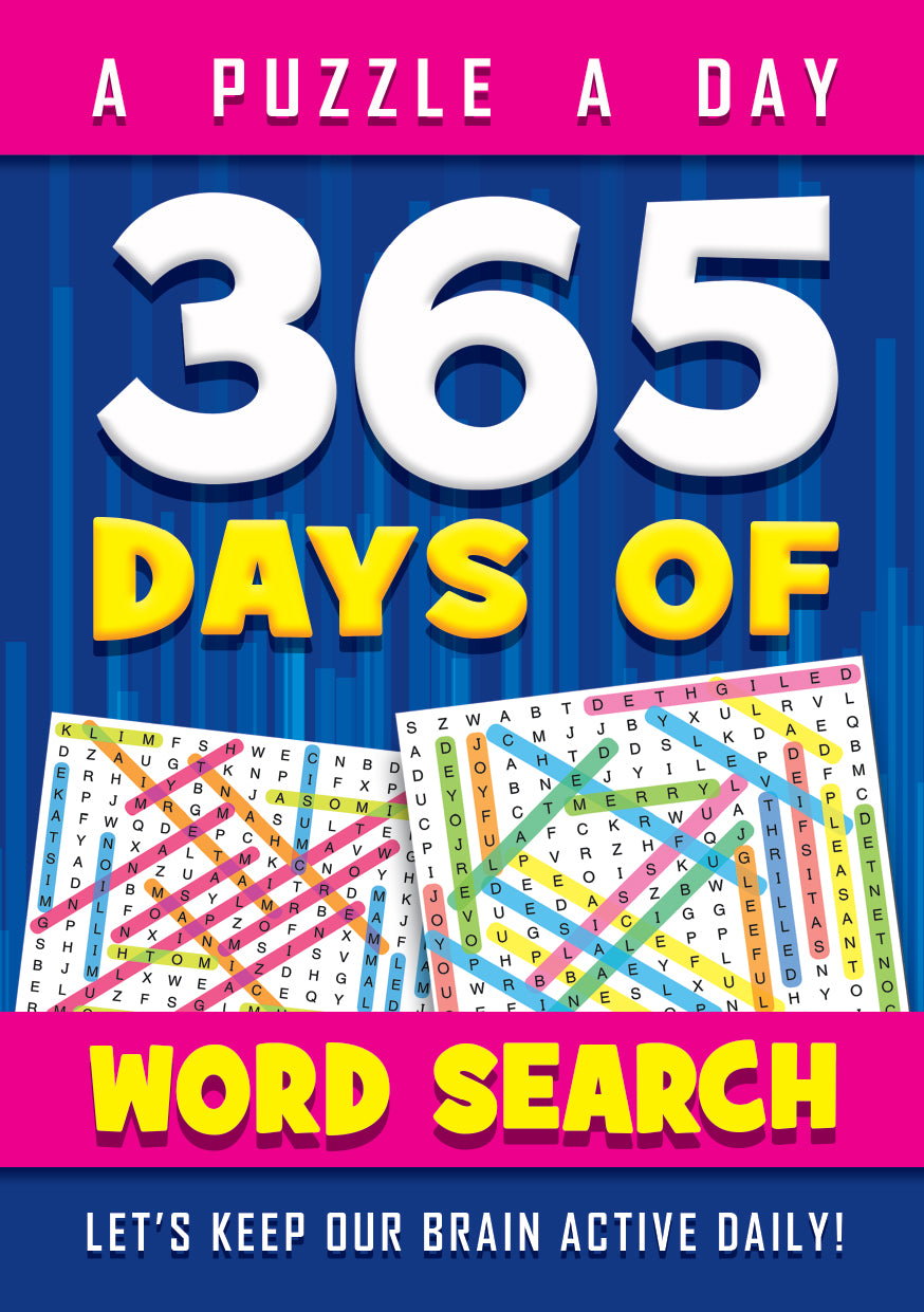 365 Days Of Word Search Blue