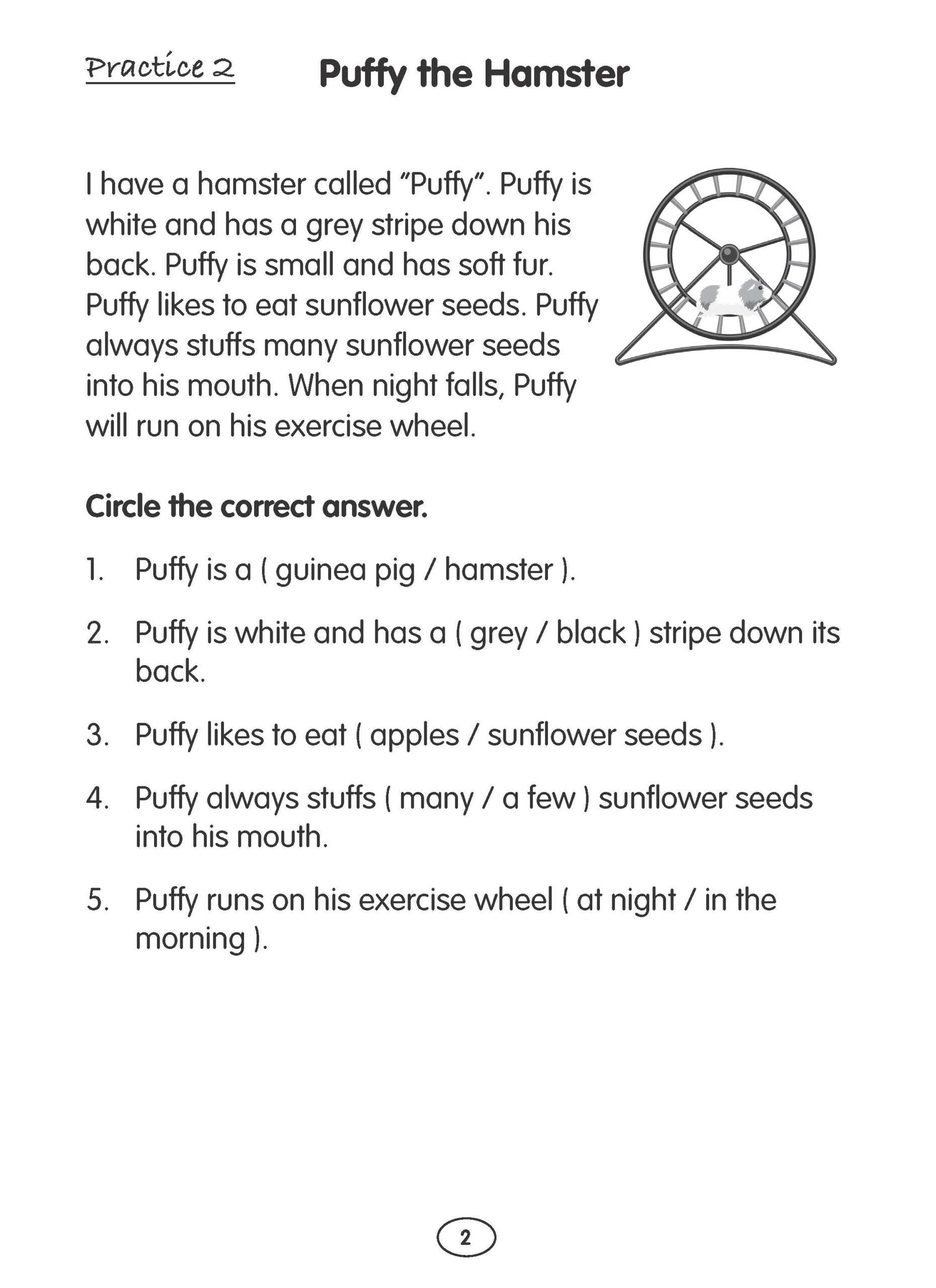 K2 To Primary 1 English Reading Comprehension Targeted Practice