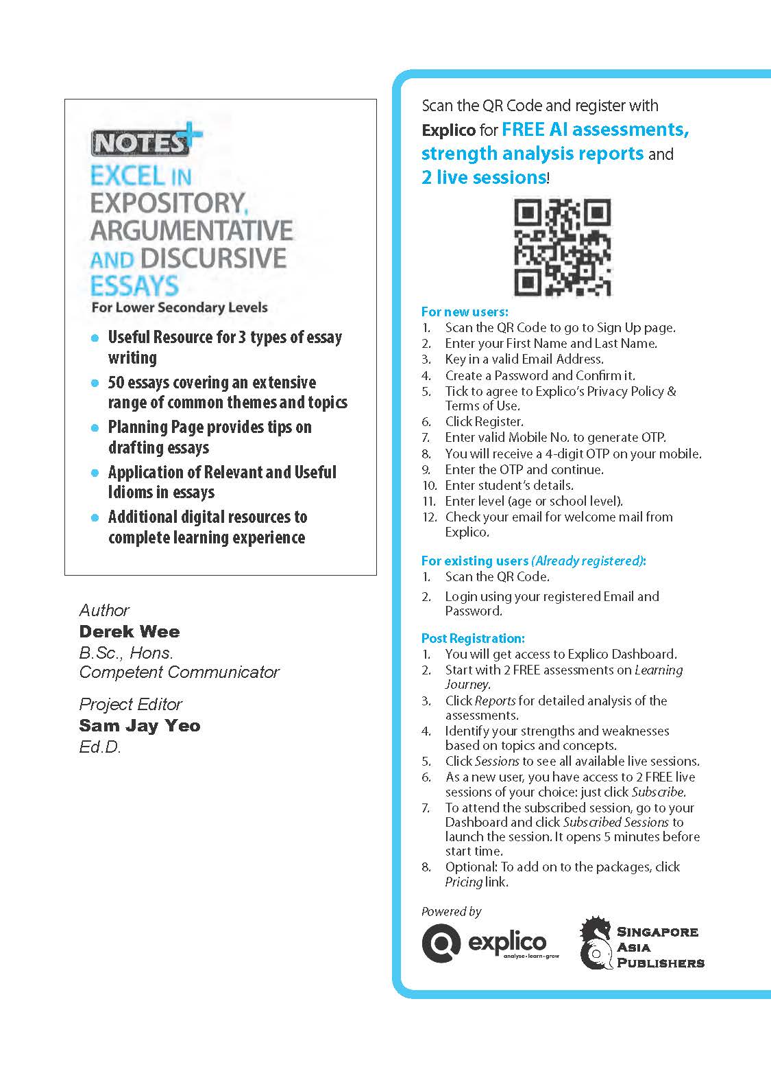 NOTES+ EXCEL IN EXPOSITORY, ARGUMENTATIVE AND DISCURSIVE ESSAYS For Lo ...