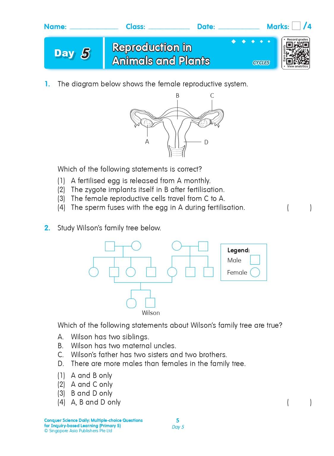 Conquer Science Daily Open-Ended Questions for Inquiry-Based Learning Primary 5