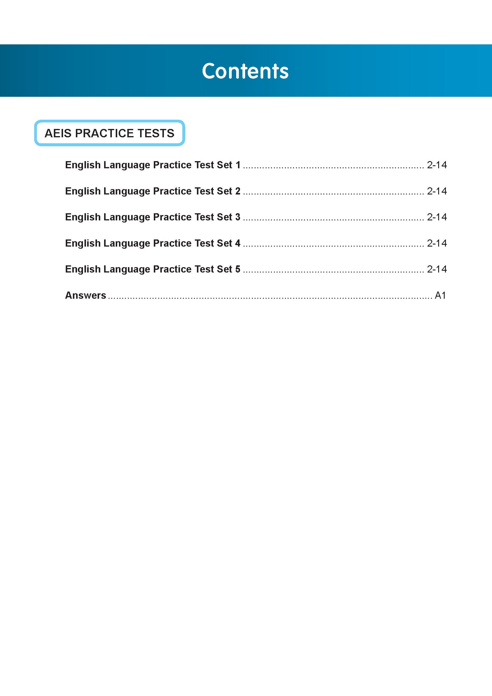 Secondary 1 AEIS Practice Tests ENGLISH - 2nd Edition