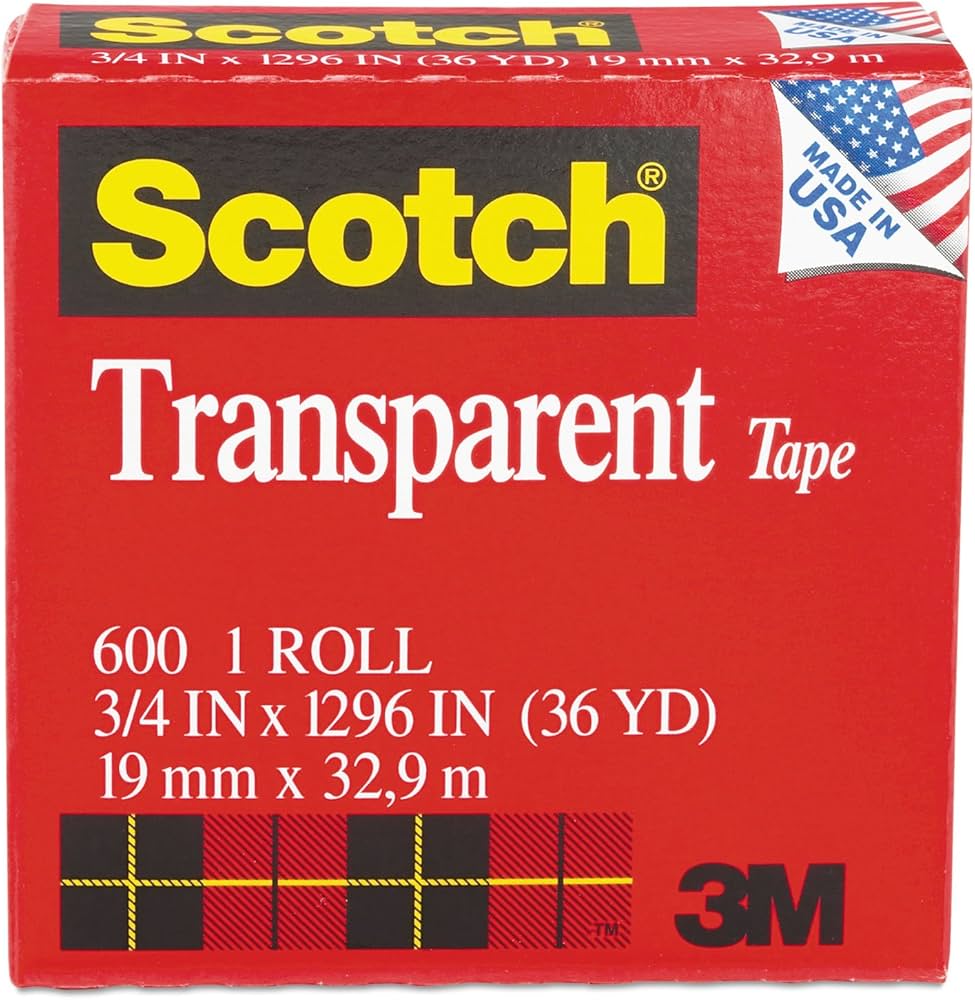 Scotch® 600 Premium Transparent Tape, 600 - 3/4"X36 YD