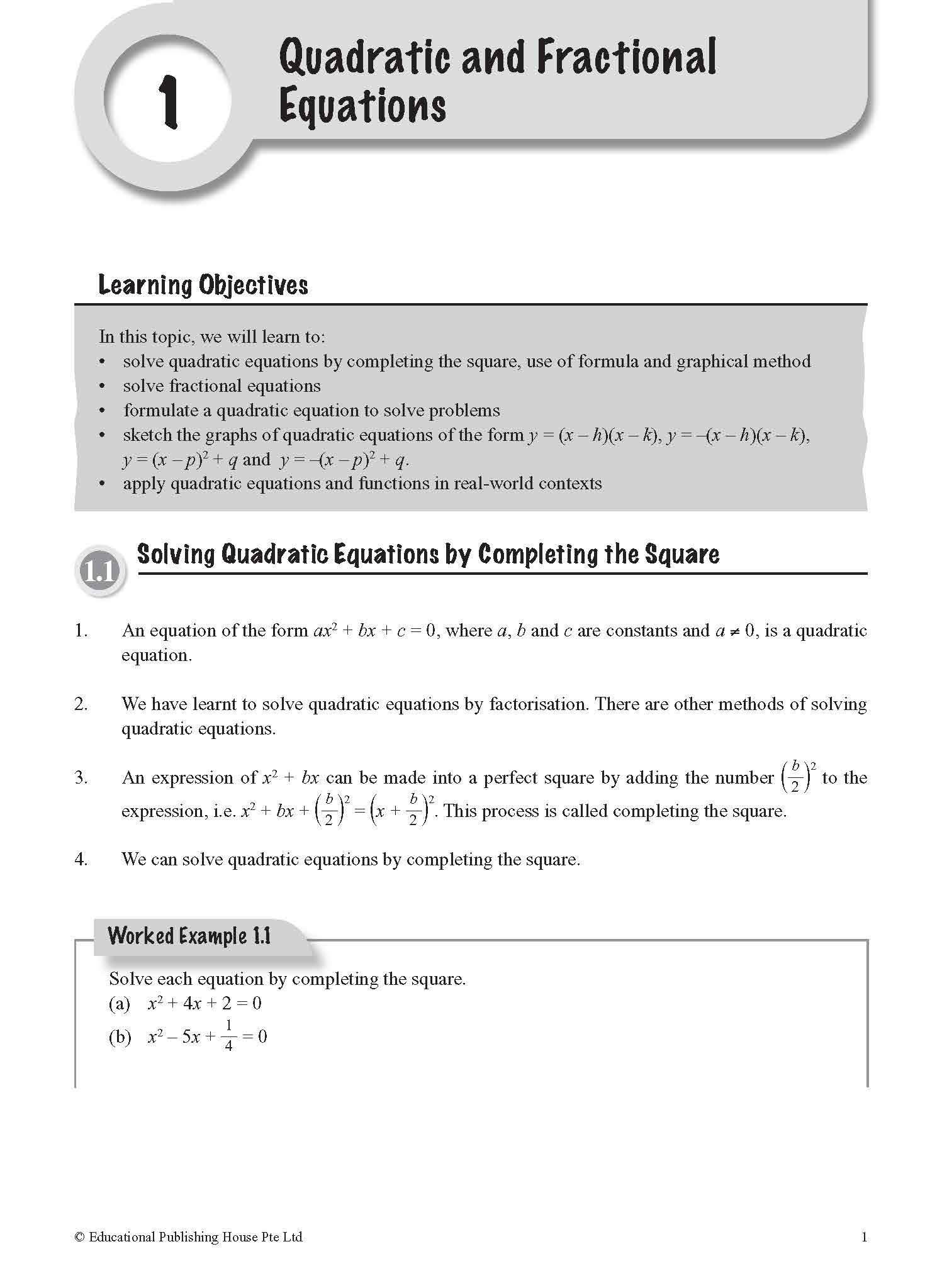Secondary 3/4 Express (G3) Topical Maths