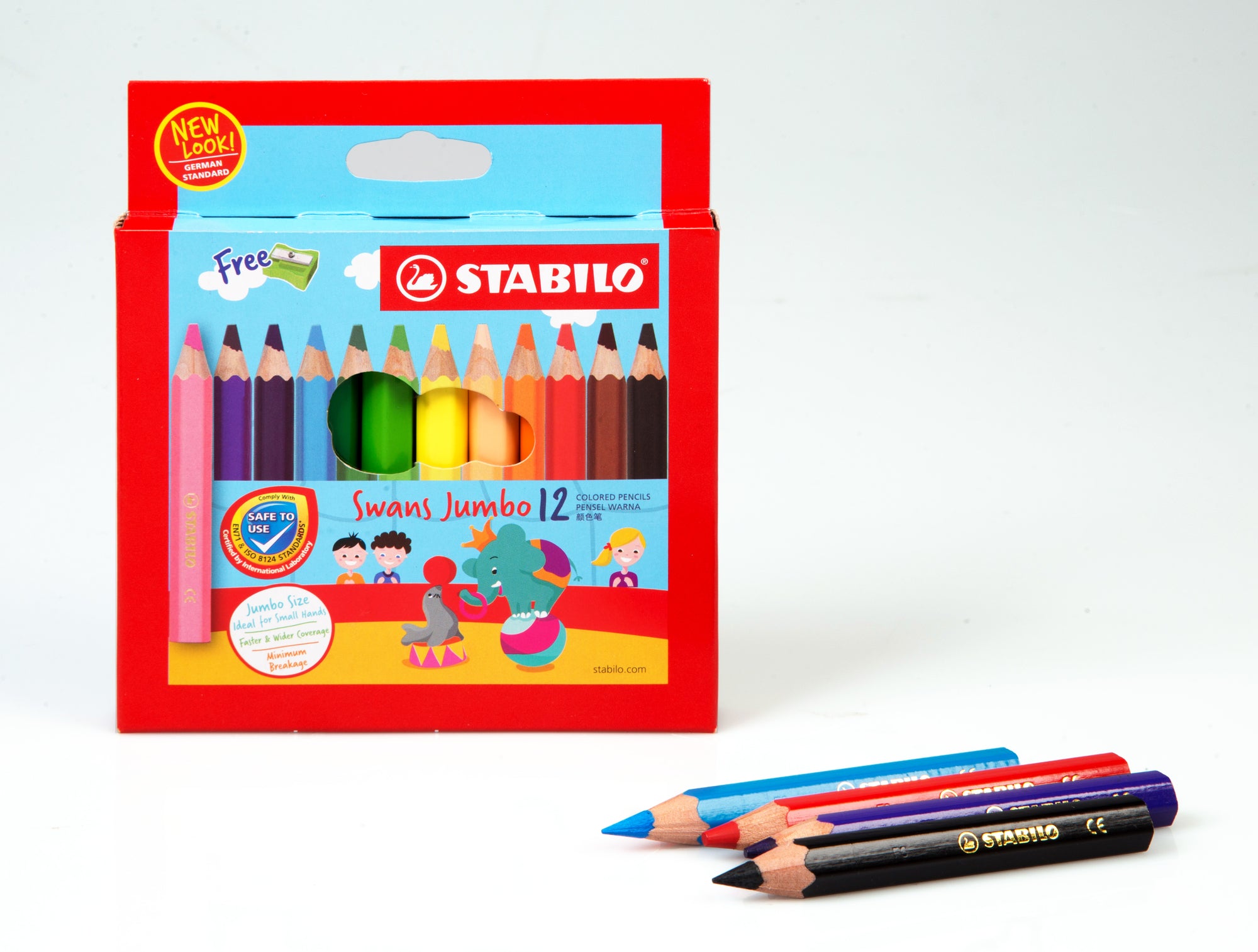 STABILO Swans Jumbo Colours Pencil 12Short 1873J