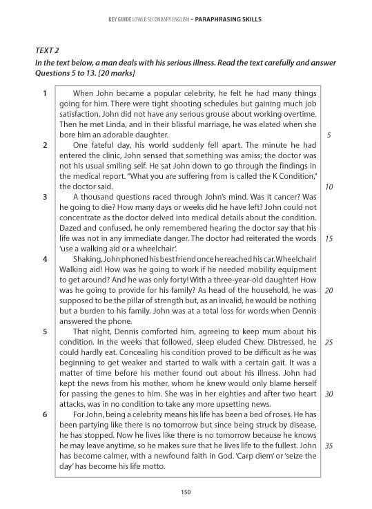 Key Guide Lower Secondary English: Mastering Paraphrasing Skills (2nd Edition)