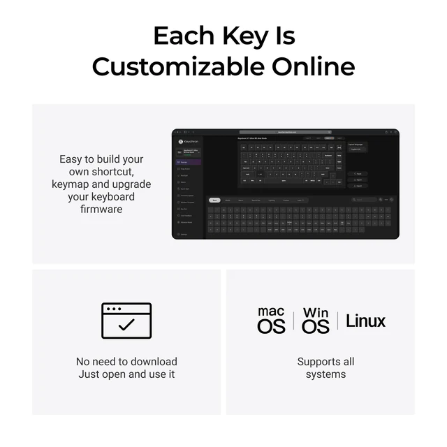 Keychron V1 Ultra 8K Wireless Custom Mechanical Keyboard - Brown