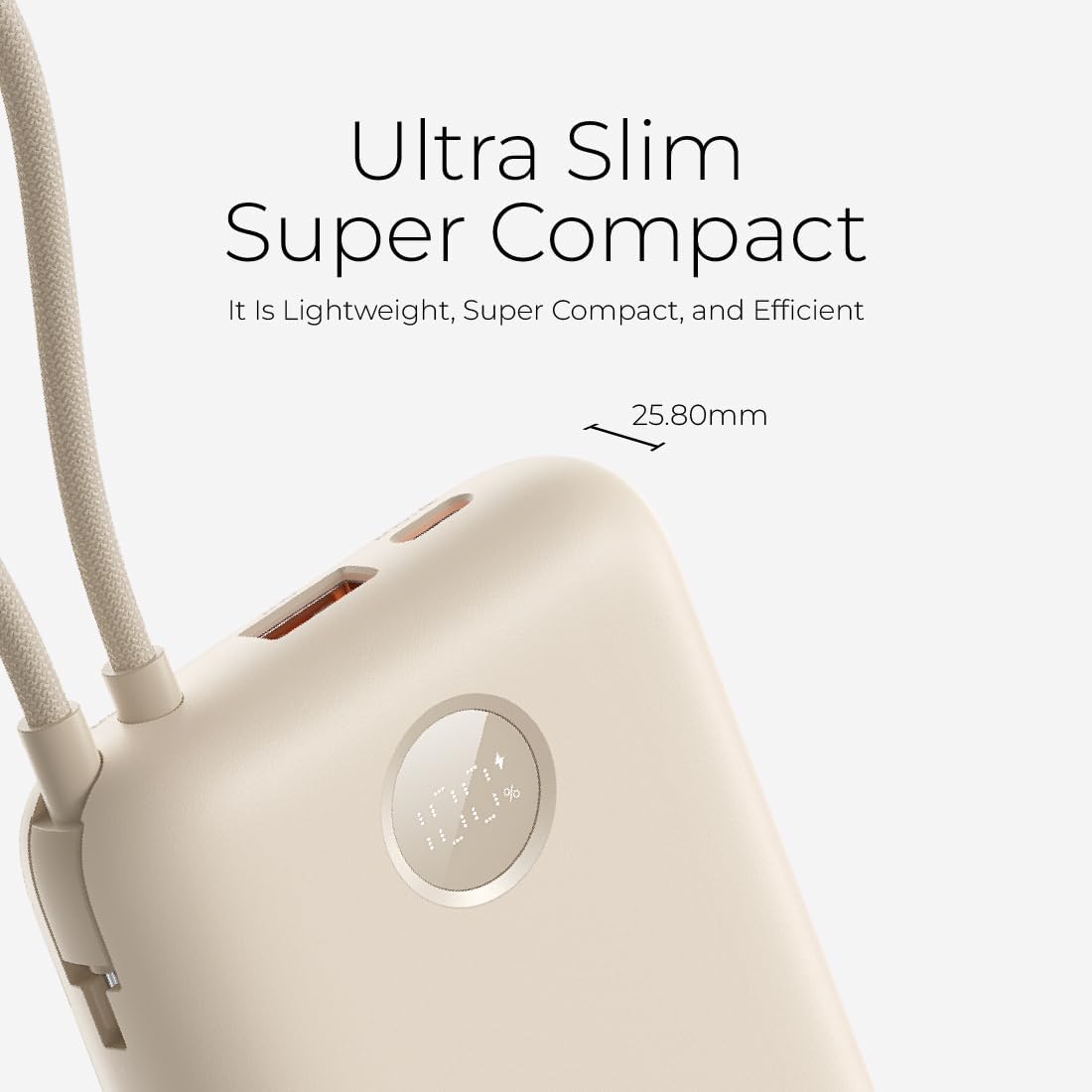 Mazer PD35W 20000mAh Power Bank - Cream (M-PC35LINK20V2-CR)
