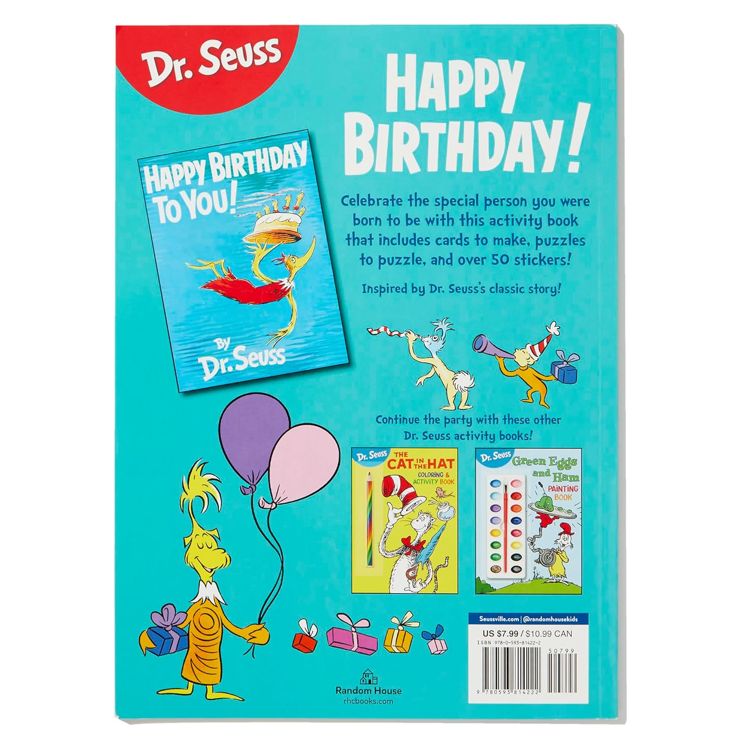 Happy Birthday To You Sticker Activity Book (Dr. Seuss)