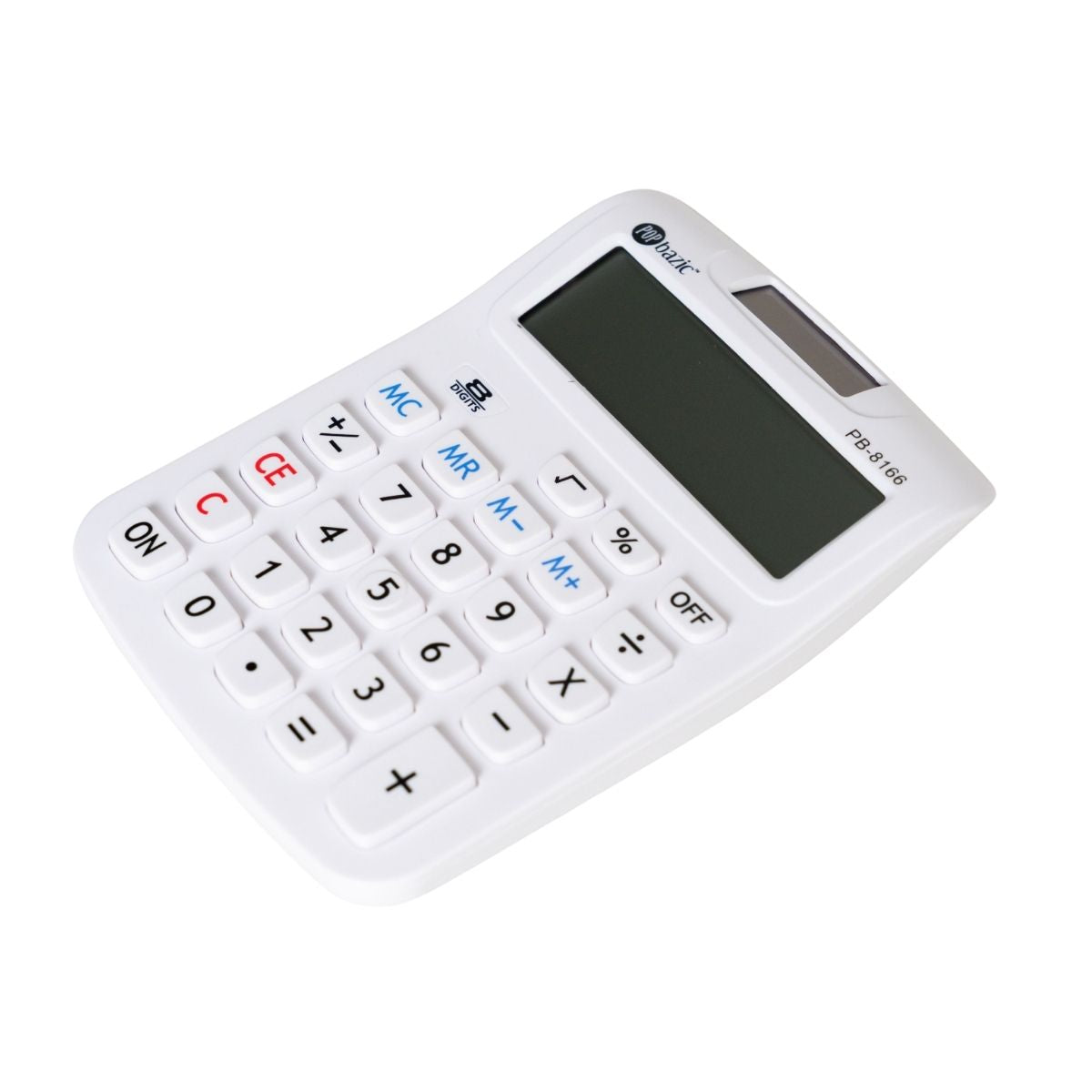 Pop Bazic 8-Digit Desktop Calculator Pb8166 White