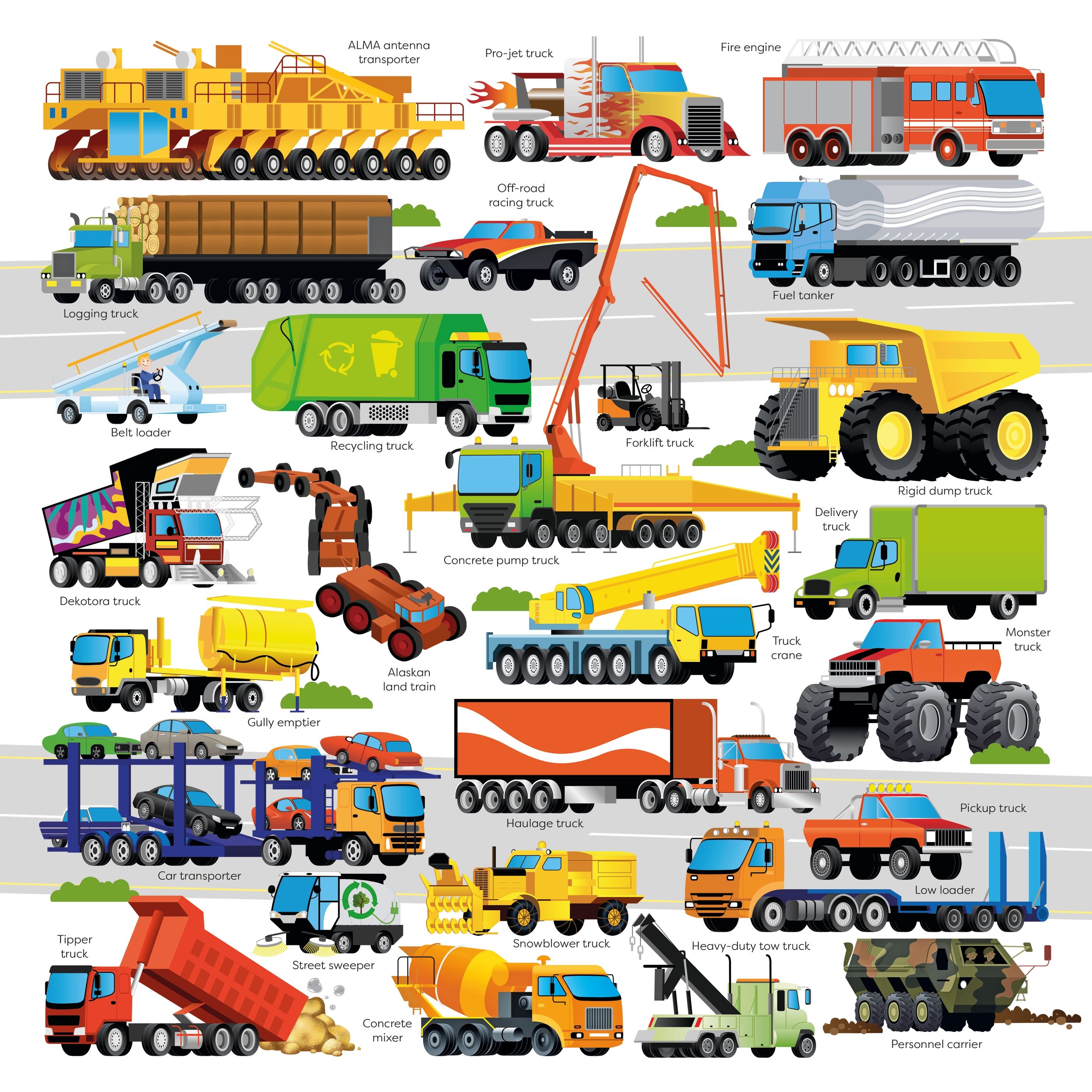 Usborne Book And Jigsaw Trucks