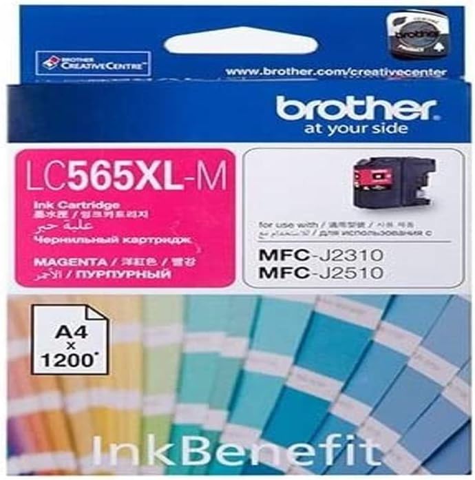 Brother LC565XLM Original Ink Cartridge Compatible with MFC Series, 1200 Pages, Magenta