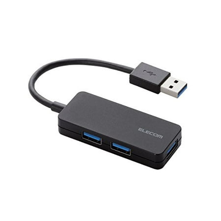 ELECOM USB3.0 Hub 3 Ports Bus Power Black U3H-K315BBK