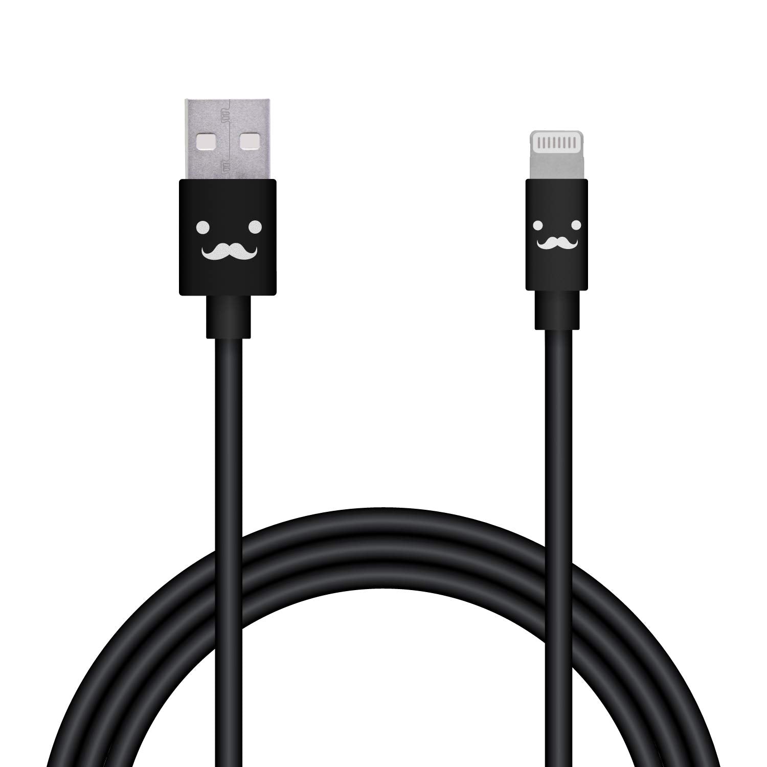 Elecom MPA-FUAL12CBK Lightning Cable, iPhone Charging Cable, Colorful Series, Compatible with iPhone 13/12 / SE (2nd Generation), Apple Certified, 4.9 ft (1.2 m), Black