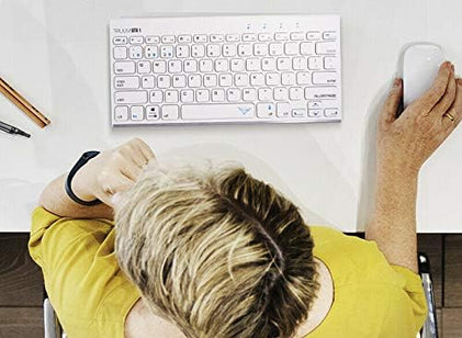 Alcatroz Trilium BTR1 Wireless Bluetooth Keyboard, White