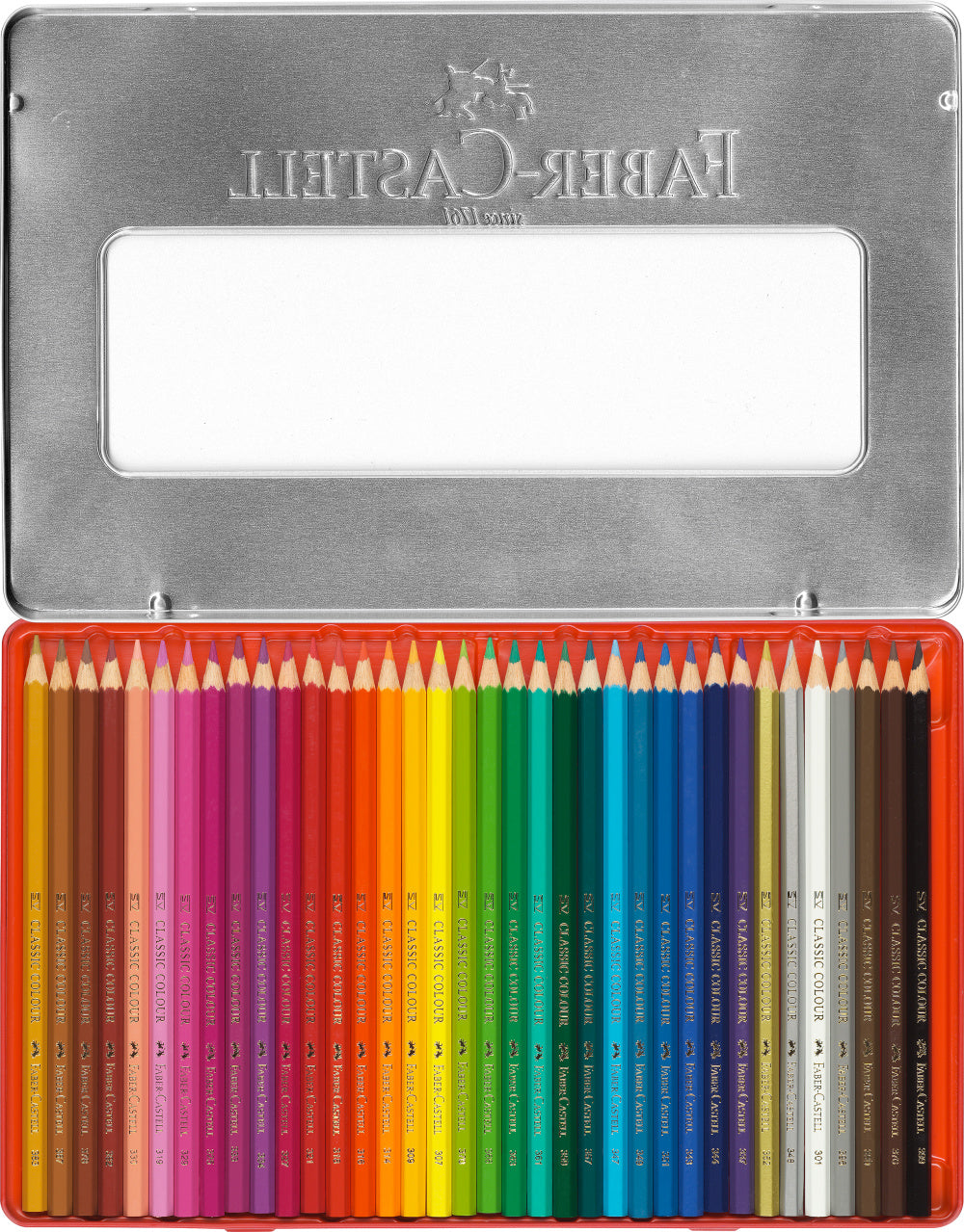 Faber-Castell Classic Colour Pencils in Metal Tin, 36 Colours Long-115846