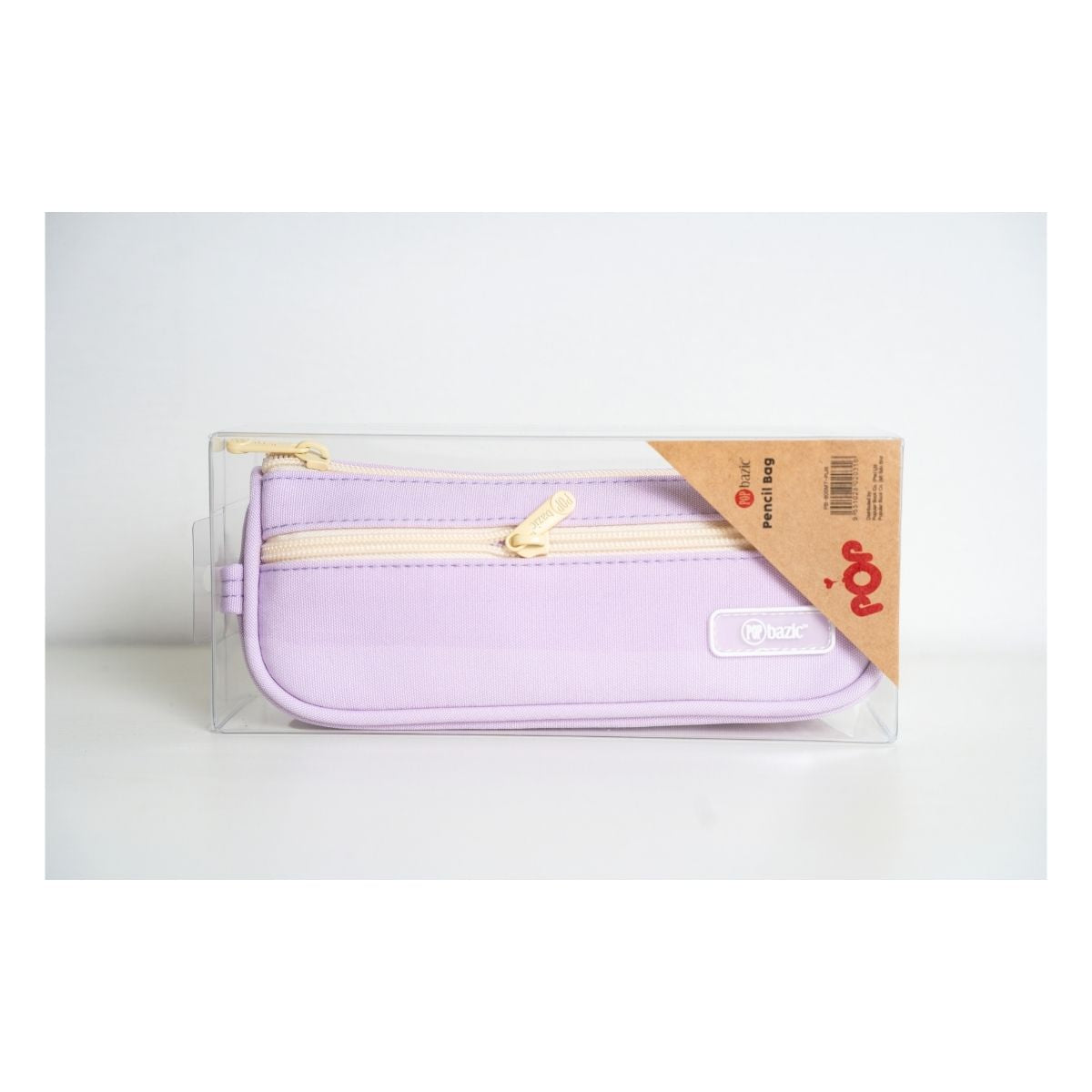Pop Bazic Double Zip Pencil Bag (Purple) - PB-806MT-PURPLE