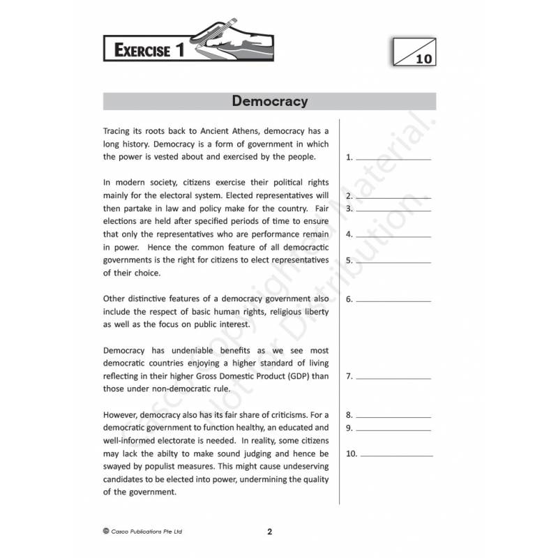 Upper Secondary English Editing