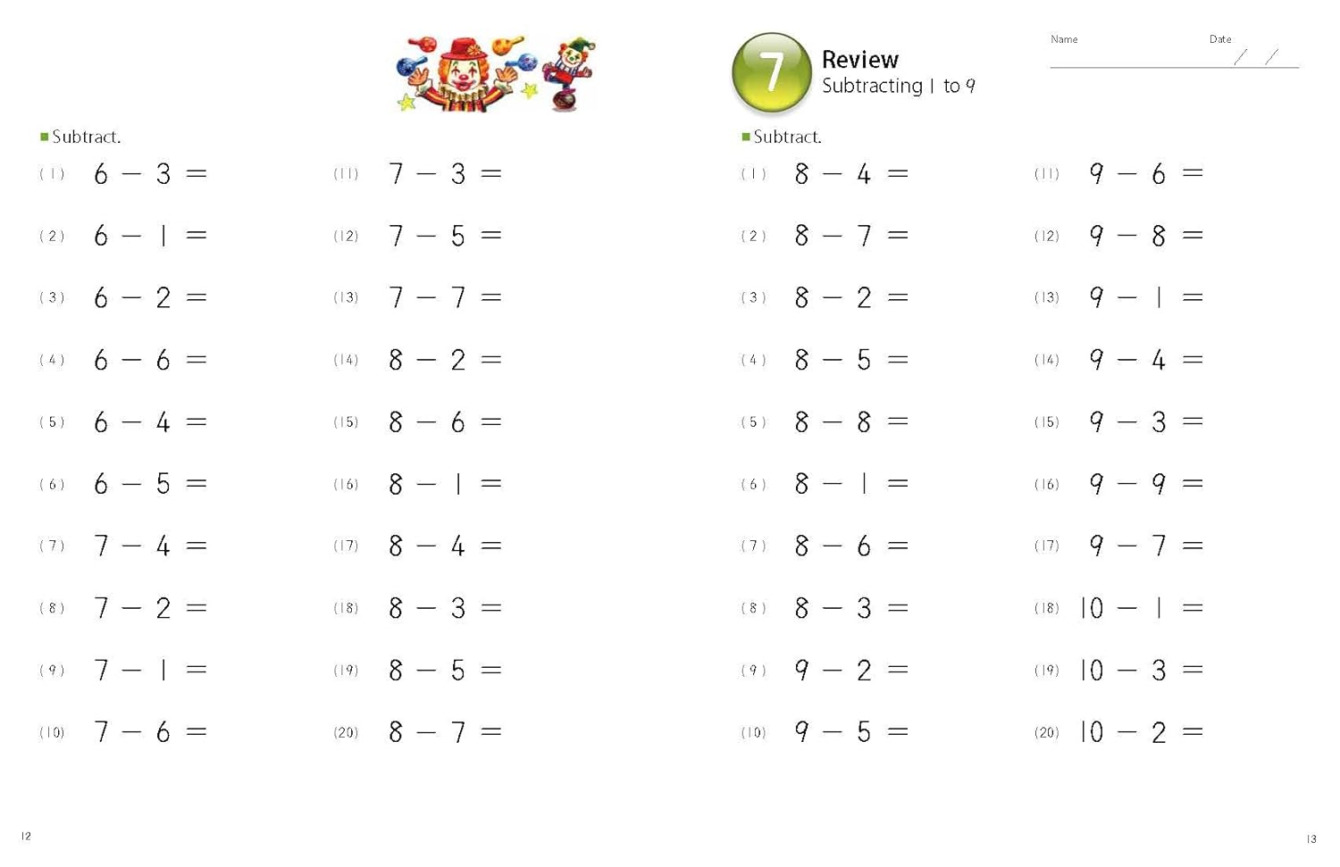 Kumon My Book of Subtraction: Revised Edition
