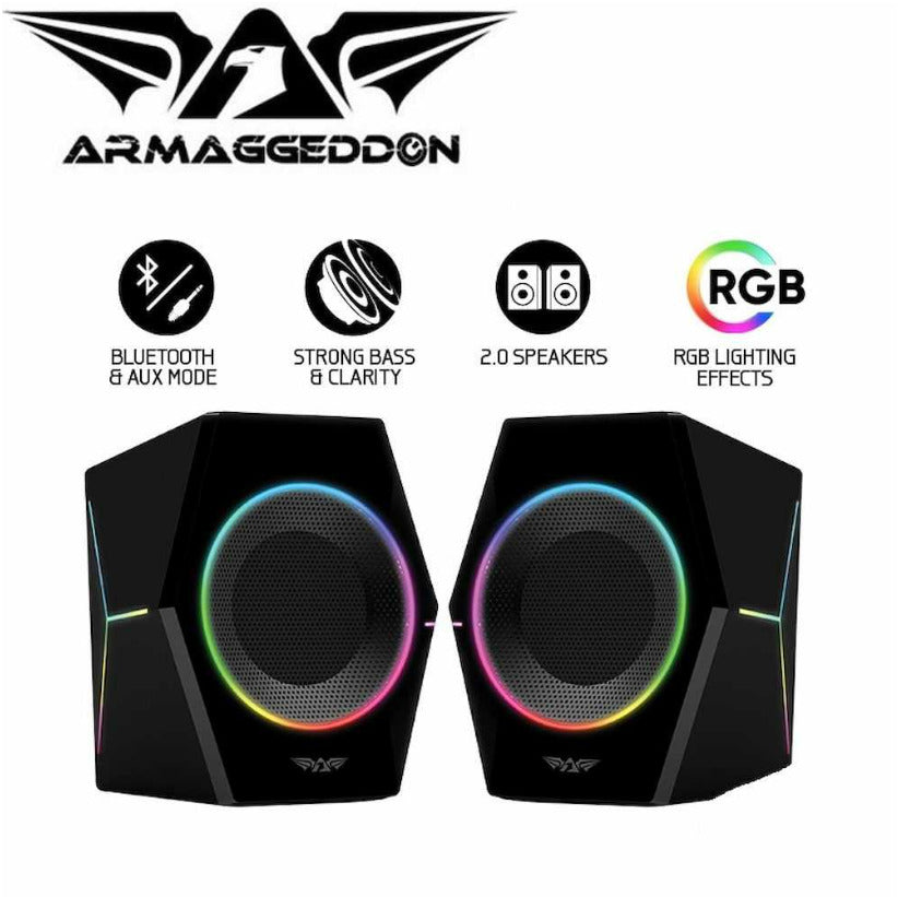 Armaggeddon Sonic Pulse 2.0 Gaming Speaker - Black