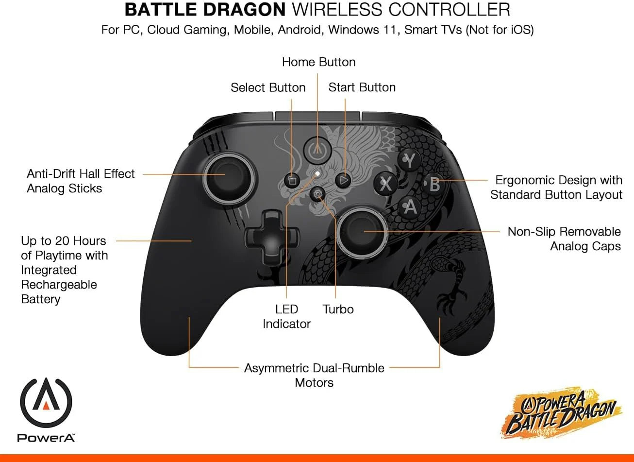 PowerA PC Wireless Controller - Battle Dragon