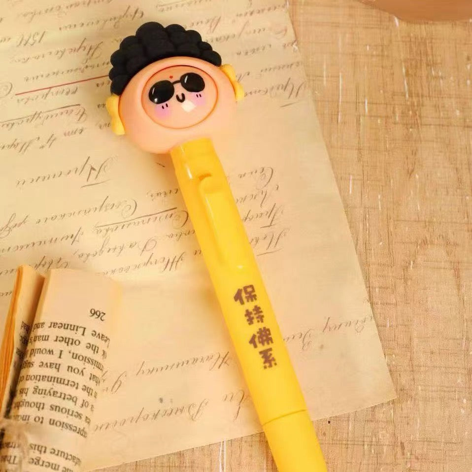  Happy Buddha Face-Changing Stress Relief Pen - Assorted Design 