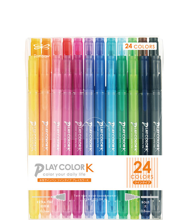 TOMBOW PLAYCOLORK 24C MARKER SET GCF-012
