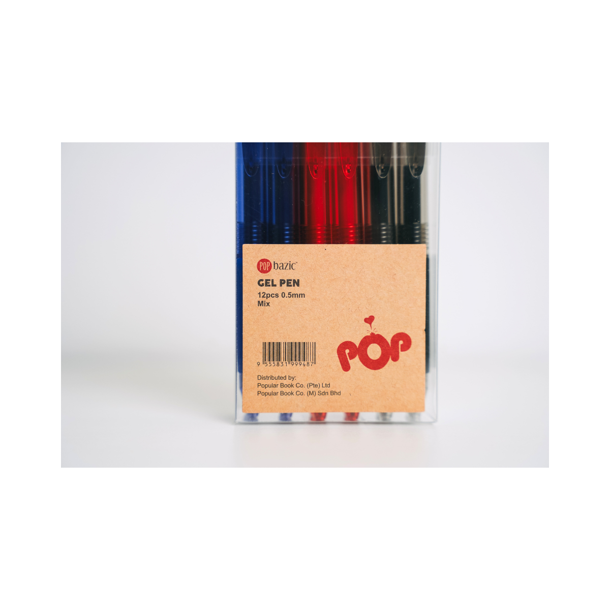 Pop Bazic Gel Pen 0.5mm 12s Mix