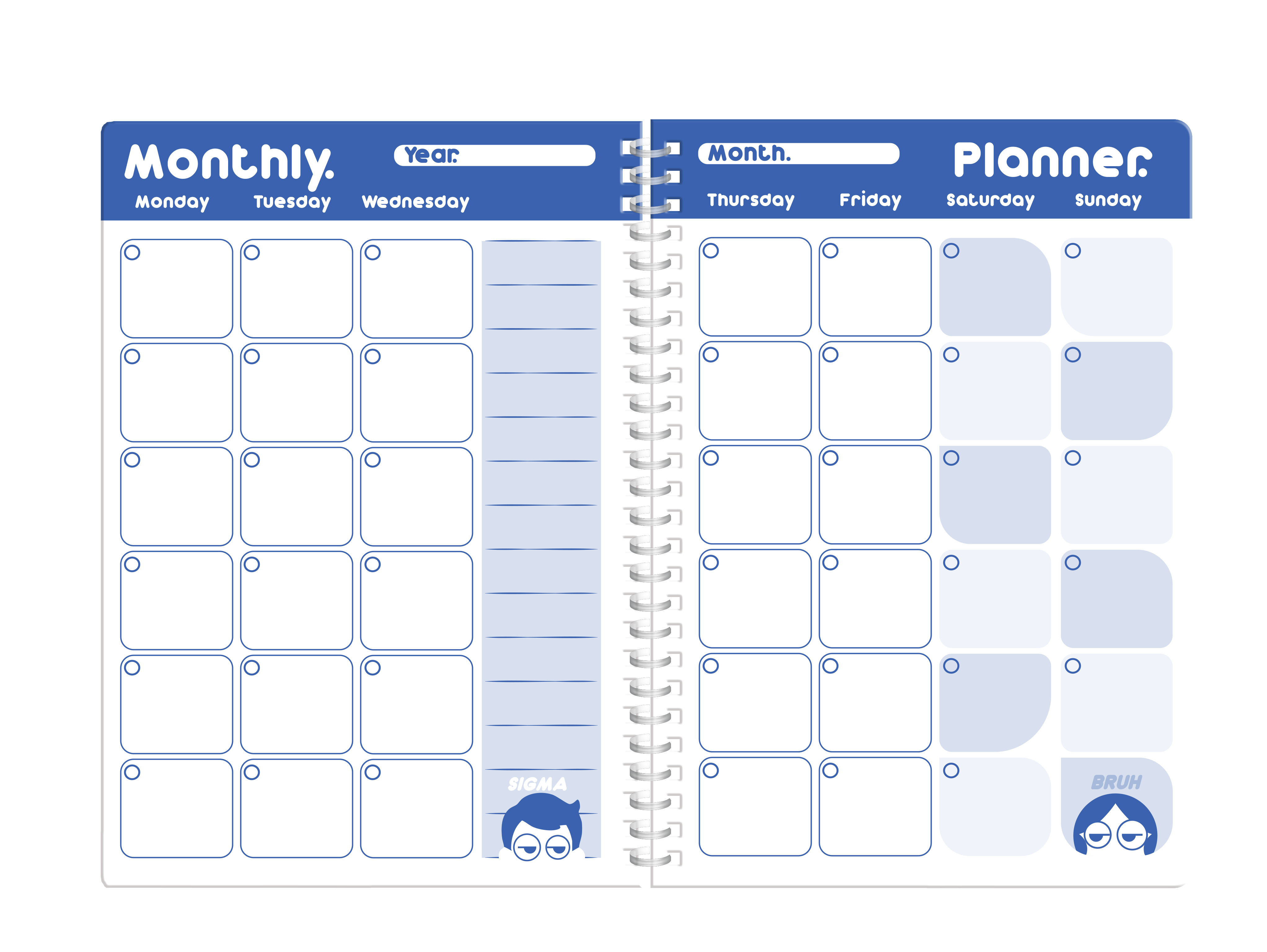 Undated Planner Notebook'25 Gen Z Slang A5