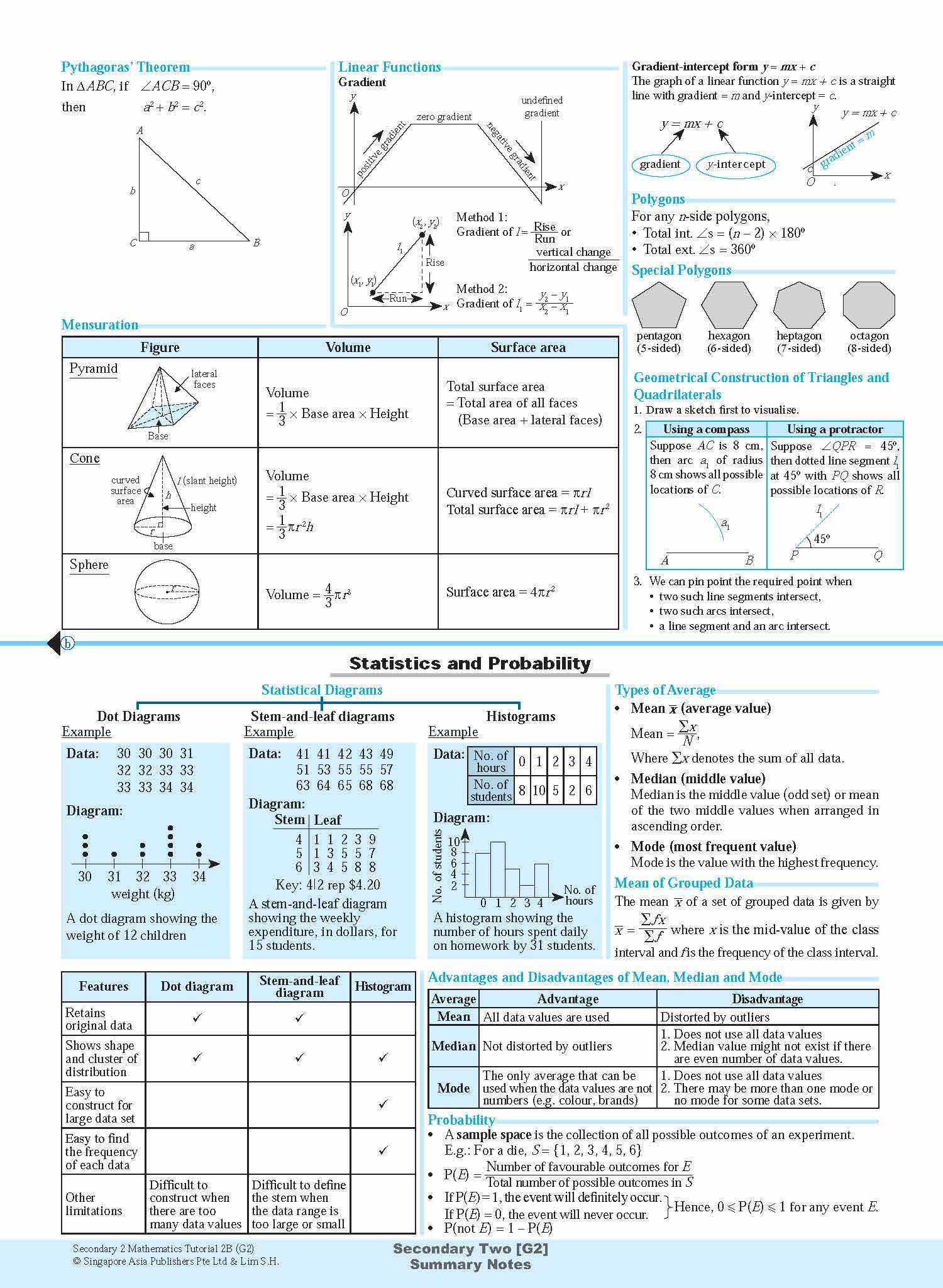 Secondary 2 Mathematics Tutorial 2B [G2] - 3rd Edition
