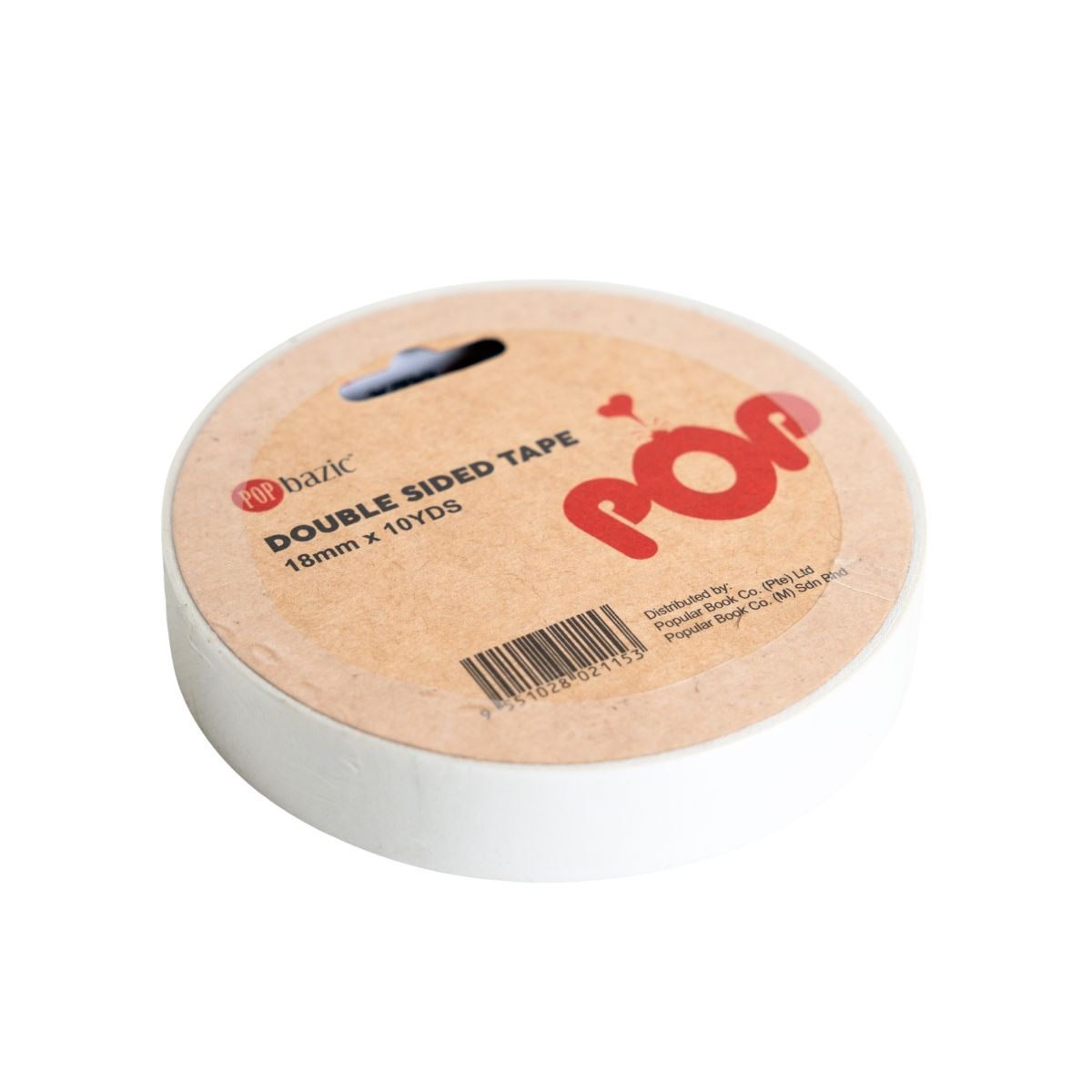 Pop Bazic Double-Sided Tape 18mm x 10 Yards