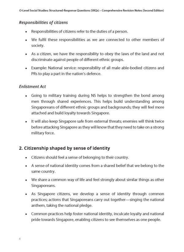 O-Level Social Studies Structured-Response Questions (SRQs) Comprehensive Revision Notes 2nd Ed
