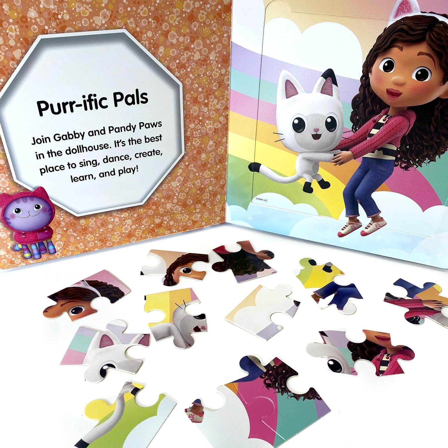 Gabby's Dollhouse My First Puzzle Book - Jigsaw Puzzles for Kids, 10-Page Board Book, 5 Puzzles to Enjoy