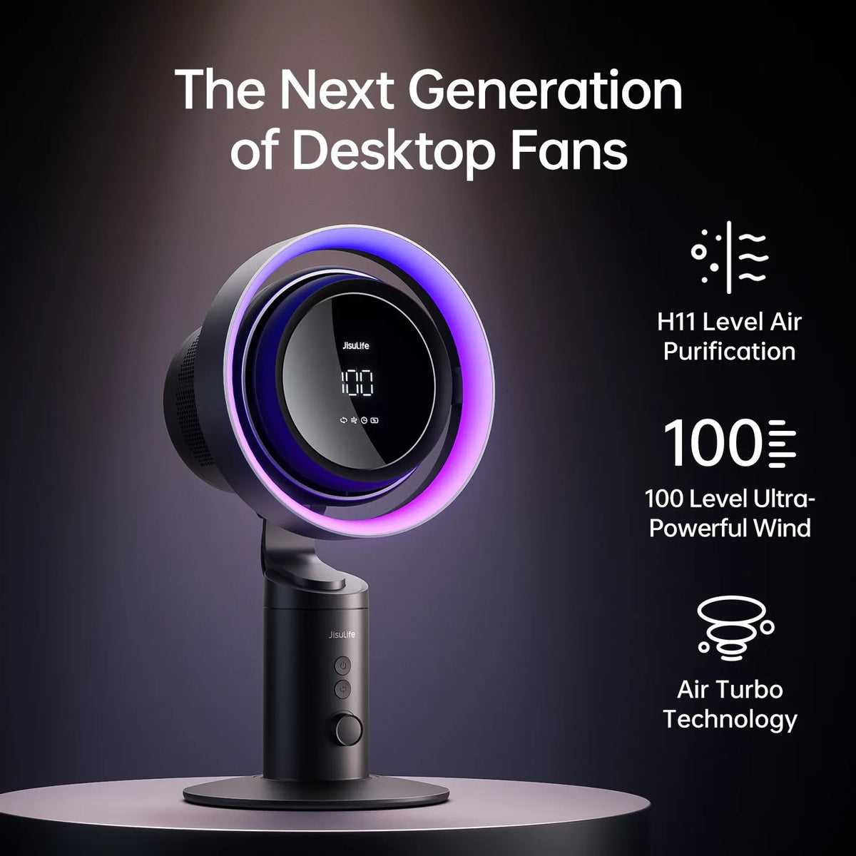 JisuLife Table Fan Pro3 - Dark Grey