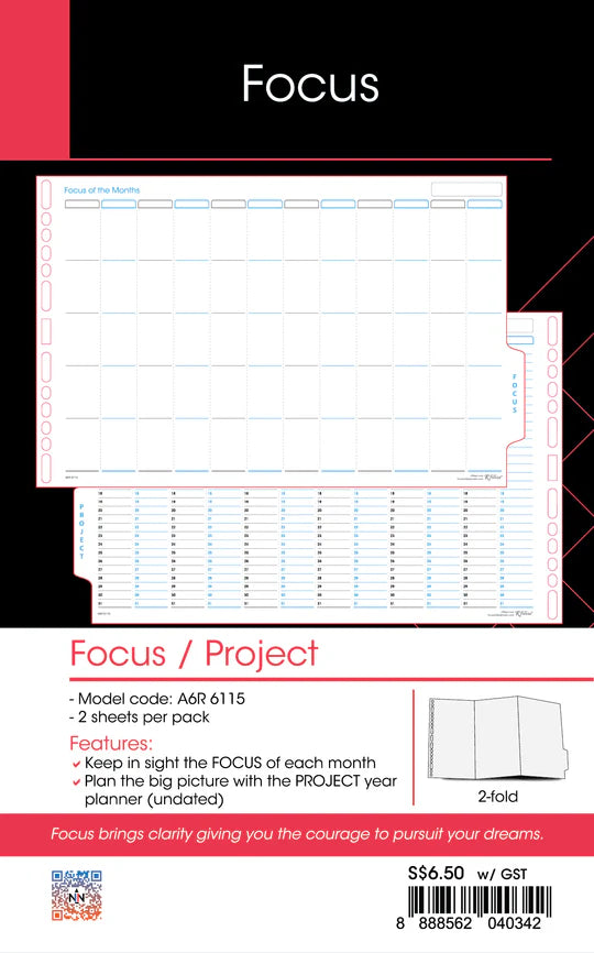 R'fillae Focus / Project Planner Diary Refill (2-fold)