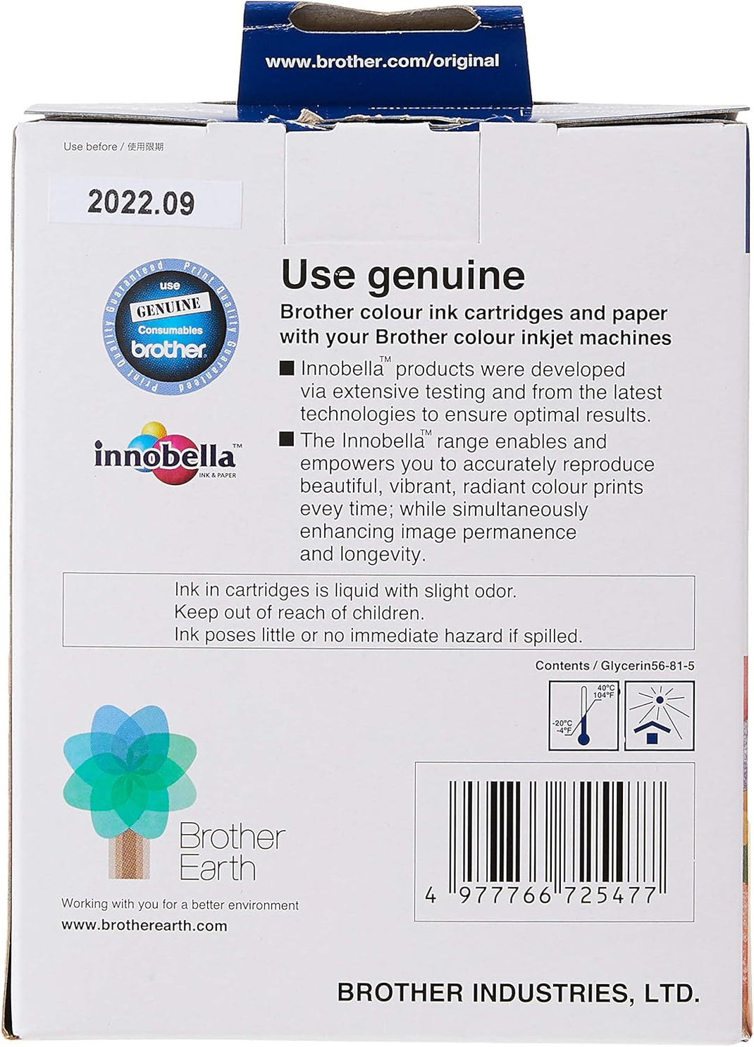 Brother LC163CL 3PK Original Ink Cartridge Compatible with DCP/MFC Series, 600 Pages, Cyan/Yellow/Magenta (Set of 3)