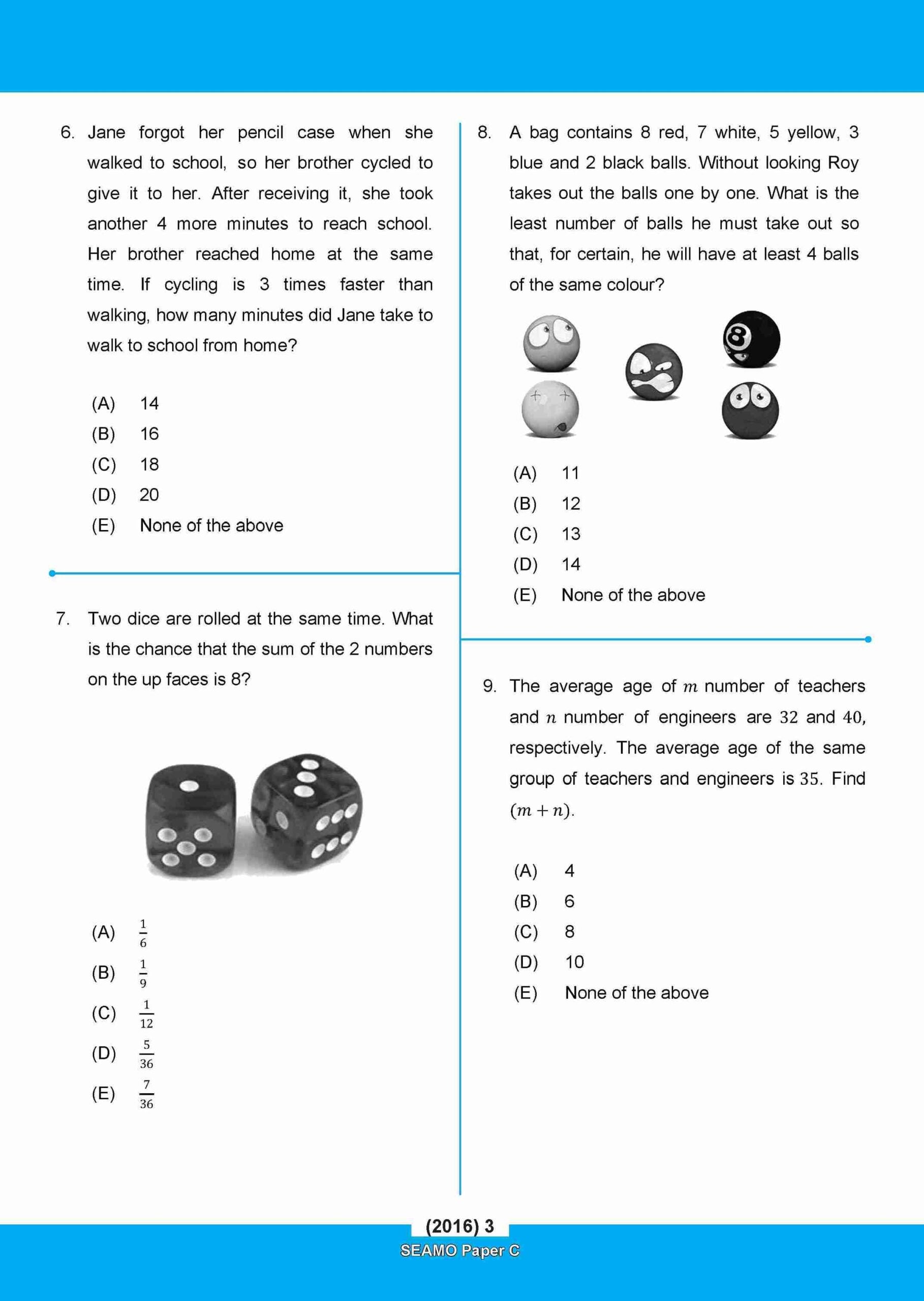 SEAMO Math Olympiad International Competition Preparation Paper C (SEAMO 2016-2025 + SEAMO X 2019-2026) Primary 5&6