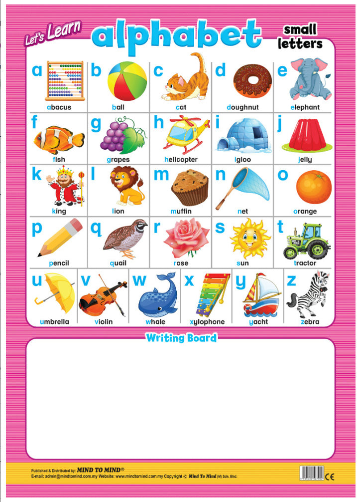 Preschool Let's Write Board: Small Letters