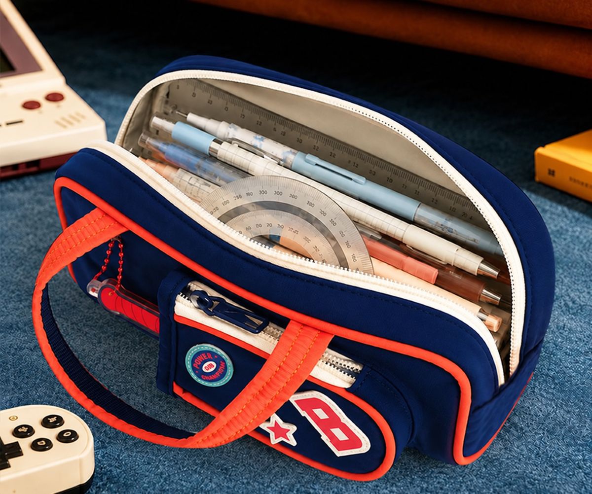  Racket Design Pencil Bag - 4 Assorted Colour 