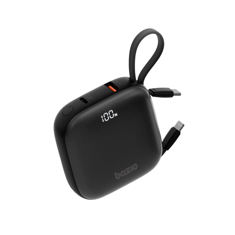 GoPower Fusion 10K 20W Power Bank with USB-C & Lightning (Black)