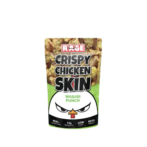 Rage Crispy Chicken Skin Wasabi Punch 50g