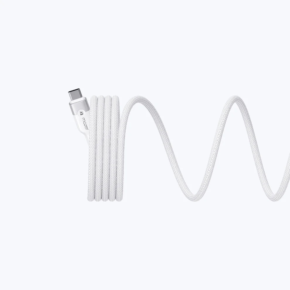 Mazer InfiniteLink Cobra2 240W USB C-C Magnetic Cable (1.25m) White