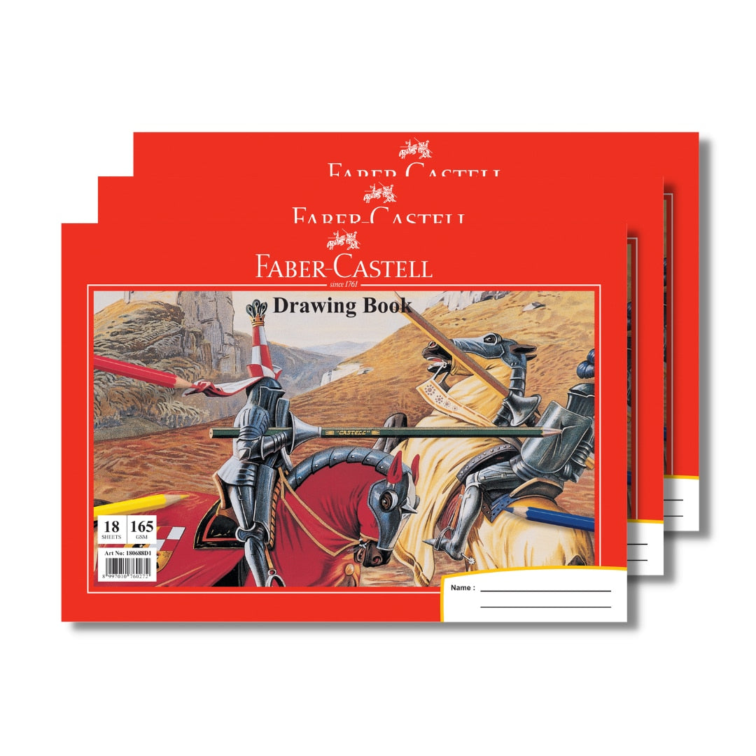 Faber-castell Drawing Block, A4/165gms, 3 In 1 Pack-180688d1-3
