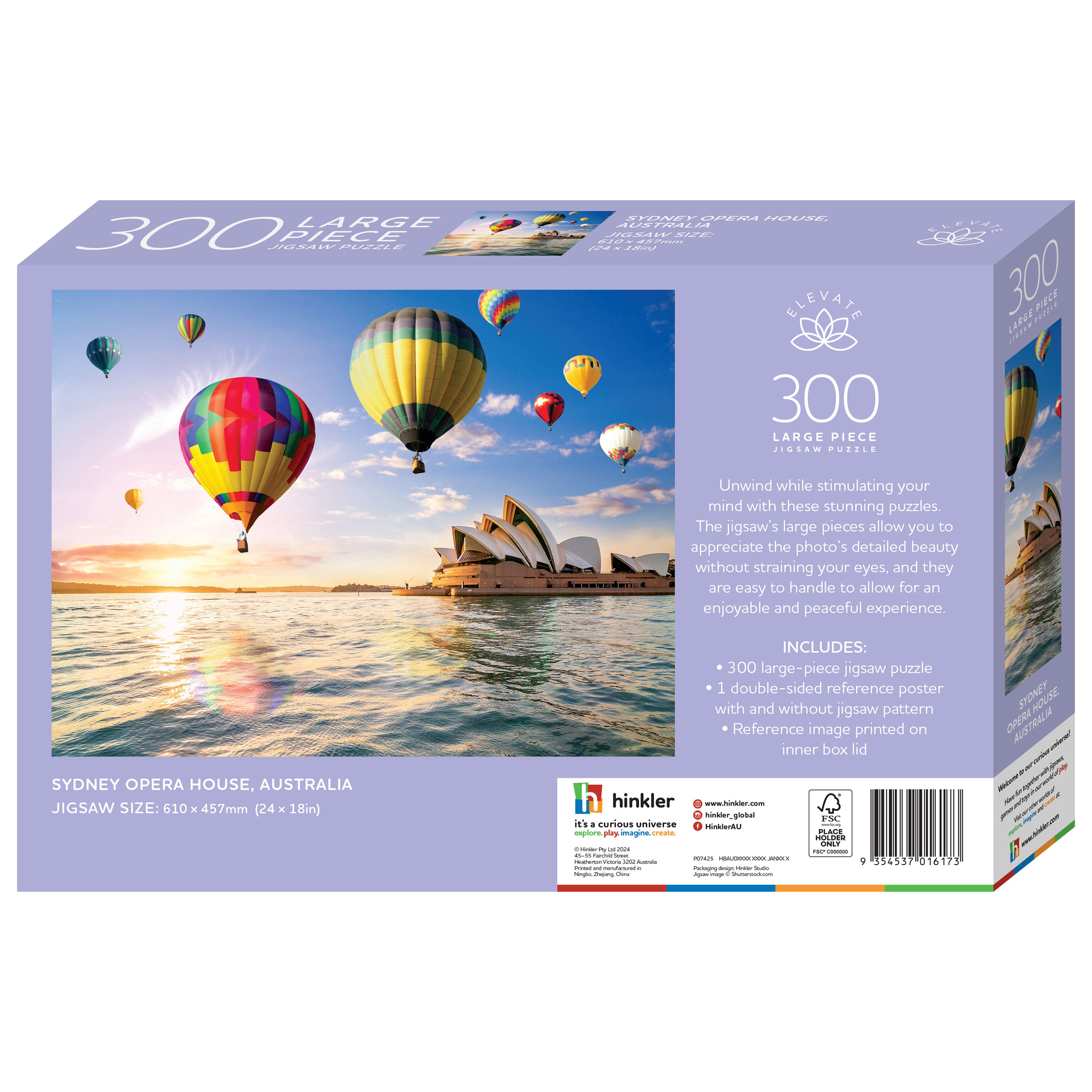 HINKLER ELEVATE 300 LARGE PIECE JIGSAW PUZZLE SYDNEY OPERA HOUSE AUSTRALIA