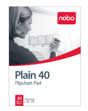 NOBO Flipchart Pad Plain 40