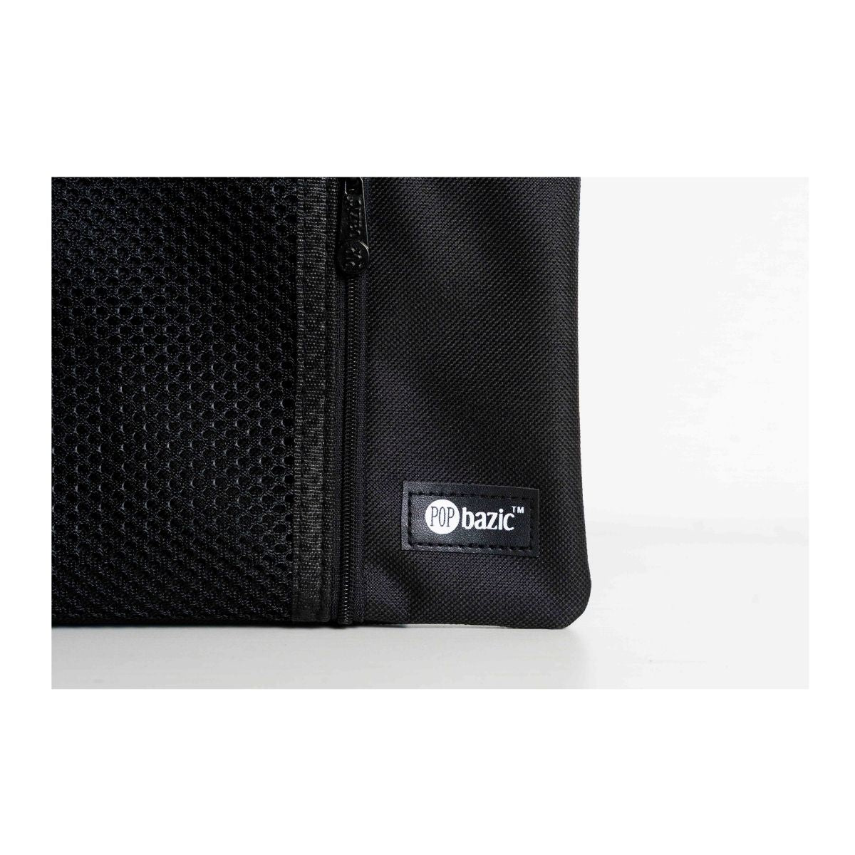 Pop Bazic 3-Pocket Zipper Bag A5 – Black 