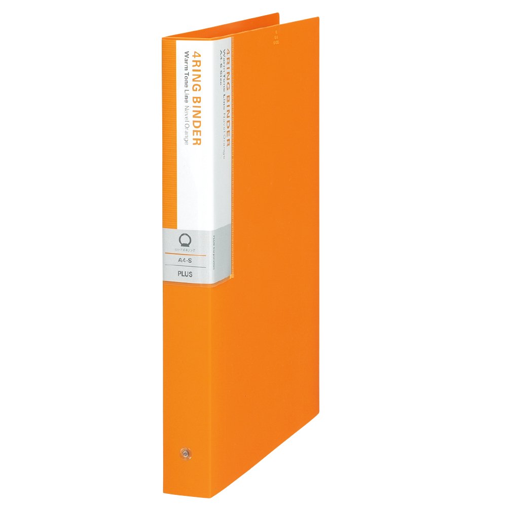 PLUS DEJAVU 2D RING FILE FL-120PP NAVEL ORANGE 89316