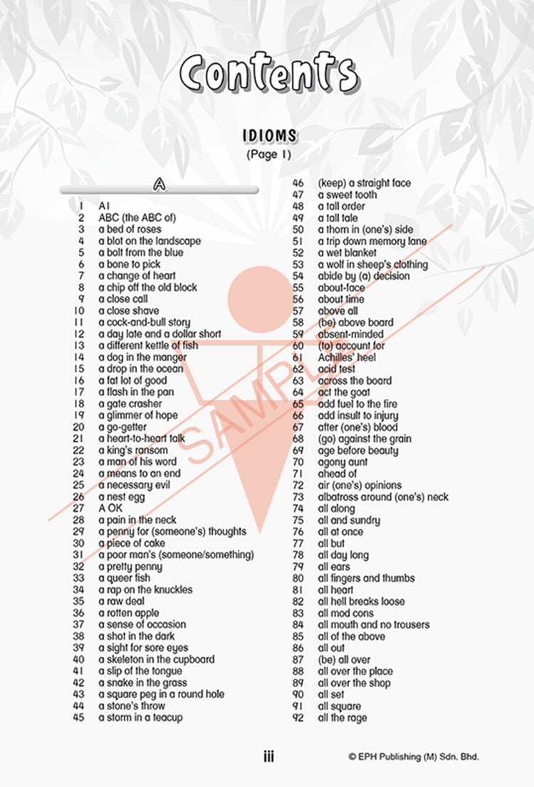 English Idioms & Proverbs (English - Chinese)