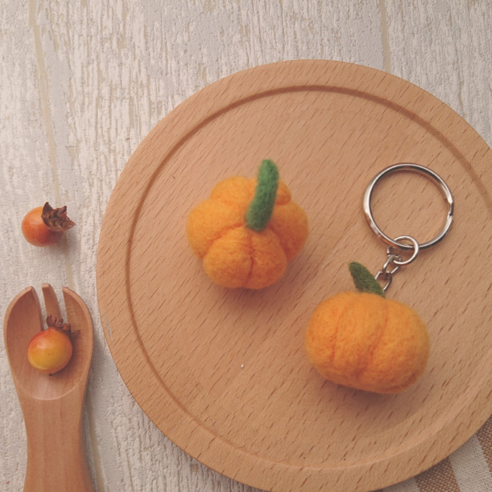 Diy Fruit Series Felting Kit - Pumpkin