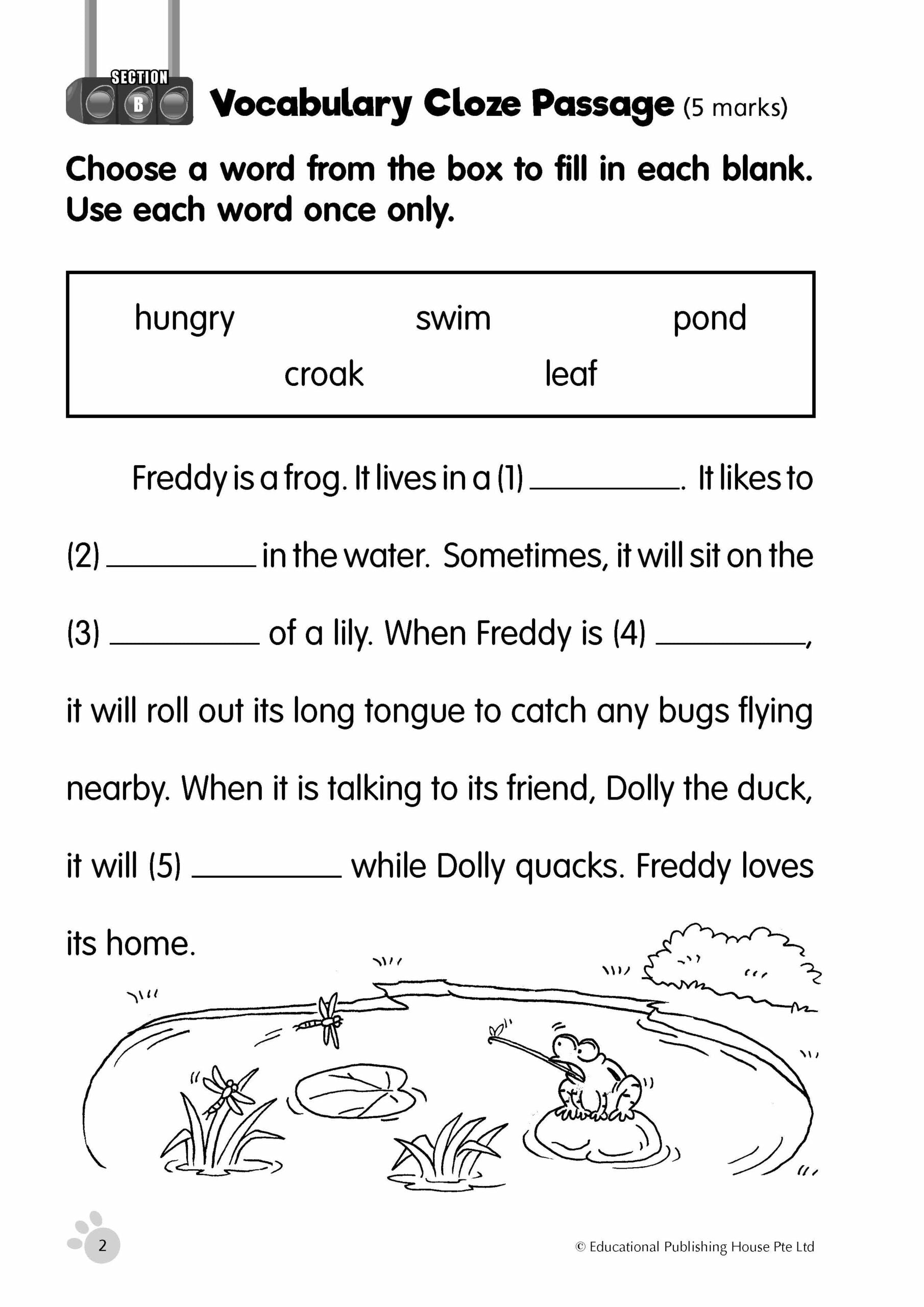 K2 On The Way To Primary 1 English Practice Paper